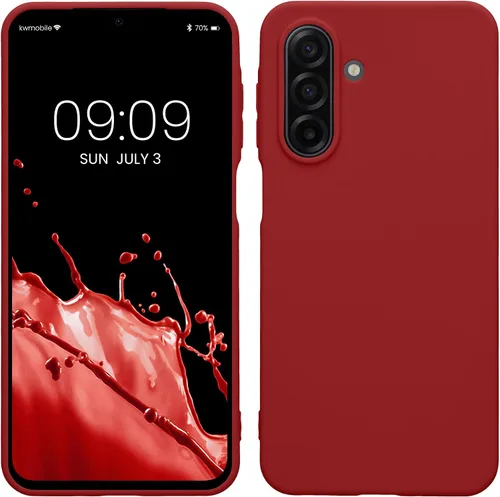 Vista 101 de kwmobile Funda compatible con Samsung Galaxy A12 - Funda protectora de silicona TPU suave y delgada - Azul Báltico