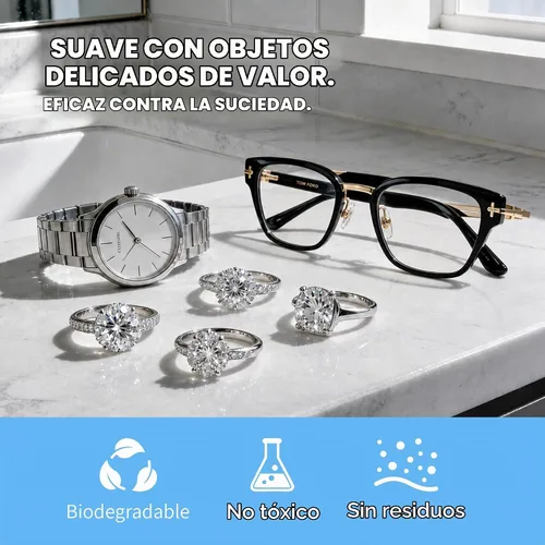 Vista 7 de iSonic solución concentrada ultrasónica para limpiar joyas/lentes., Azul, 1