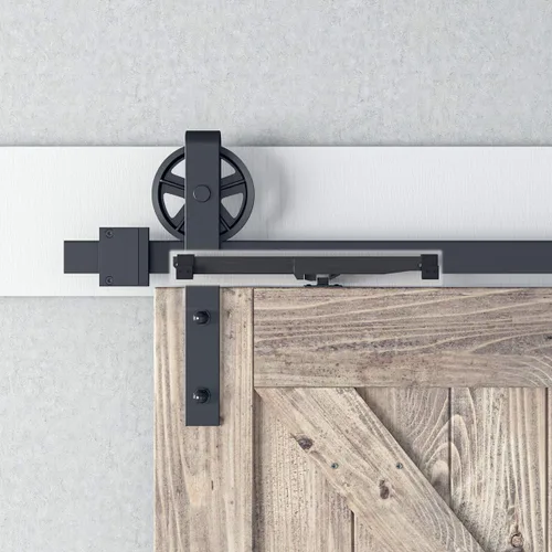 Vista 4 de SMARTSTANDARD Kit de cierre suave para puerta de granero, compatible con puertas simples de 59.9-80 kg, equipado con amortiguador de resorte