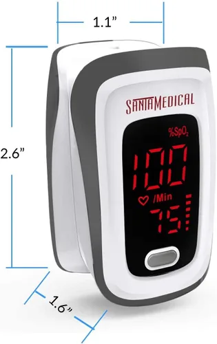 Vista 5 de Oxímetro de pulso de la yema del dedo, monitor de saturación de oxígeno en sangre (SpO2) con mediciones de frecuencia de pulso y gráfico de barra