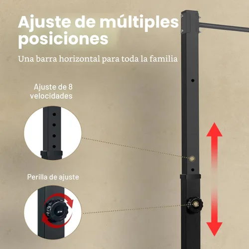 Vista 5 de Estación de dominadas, estación de barra portátil Bongkim Power Tower, barra de dominadas para gimnasio en casa, estación de torre de dominadas