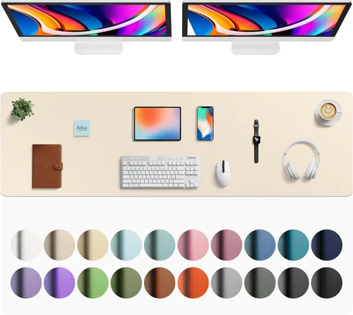 Vista 79 de Aothia - Protector de escritorio de cuero sintético grande, base antideslizante para mouse y superficie para escribir, impermeable, fácil de Agua