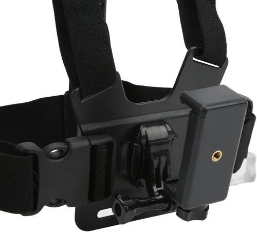 Vista 8 de Soporte de pecho para selfie para teléfono celular, correa de pecho para teléfono móvil, correa de arnés con soporte universal para teléfono