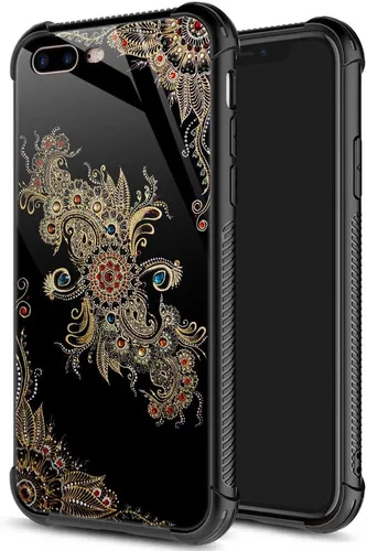 Vista 16 de ZHEGAILIAN Funda para iPhone 7/8 Plus, protección de grado militar, esquinas a prueba de golpes, funda antiarañazos para iPhone 7/8 Plus, girasol