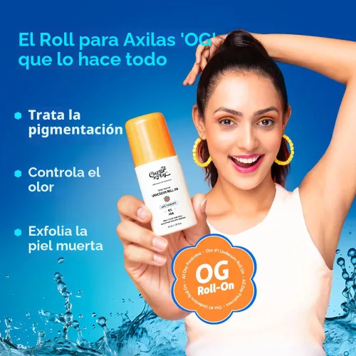 Vista 6 de Chemist at Play UnderArm Roll-On con 5% AHA Ácido láctico y mandélico Previene el olor, ilumina la piel y exfolia las axilas Para pieles