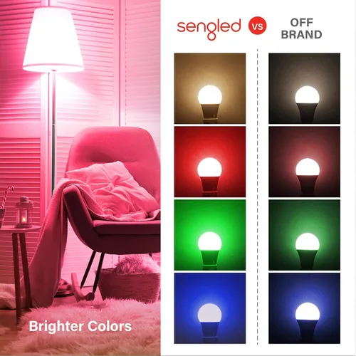 Vista 7 de [Usado] Sengled Kit de inicio de bombilla inteligente, bombillas inteligentes que funcionan con Alexa, Google Home, bombilla que cambia