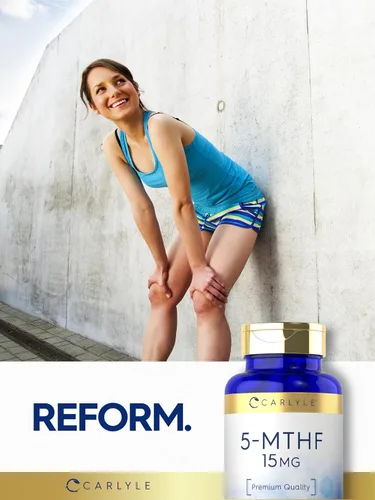 Vista 7 de Carlyle Suplemento 5-MTHF 15mg 100 cápsulas L-metilfolato Sin OMG, sin gluten Calidad premium