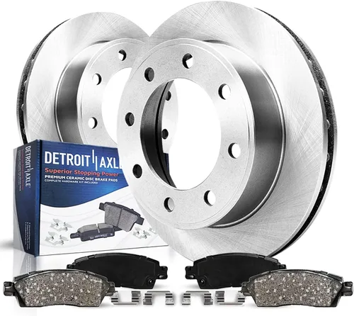 Vista 25 de Detroit Axle – Pinza de freno del lado del pasajero trasero + pastillas de freno de reemplazo para Silverado Sierra 1500 Tahoe Yukon Astro Deville