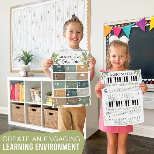 Vista 5 de Hadley Designs Decoración de aula de música – 9 pósteres de aula de música, pósteres de primaria, coro y solfeo, letreros de mano de solfeo e
