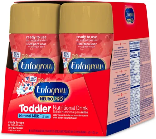 Vista 11 de Leche líquida para niños pequeños Enfagrow Natural Milk lista para beber (8 onzas), Natural Milk, 4, 4