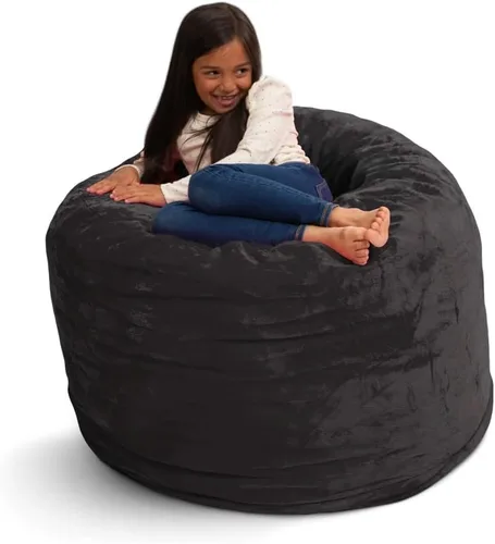 Vista 13 de ULTIMATE SACK Puf de gran tamaño de 3 pies para adultos, funda de piel
