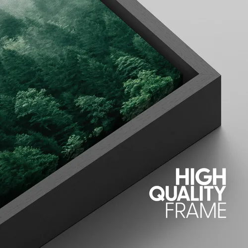 Vista 599 de SIGNWIN Lienzo enmarcado para pared, juego de arte pastel con cadena montañosa, bosque, niebla, naturaleza silvestre, ilustraciones modernas, arte