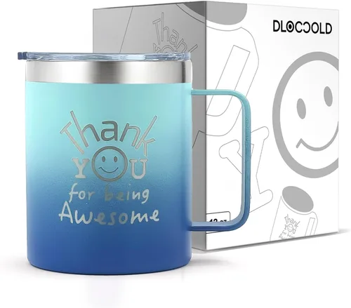 Vista 21 de DLOCCOLD Regalos de agradecimiento para hombres por ser impresionante taza para compañeros de trabajo, día de cumpleaños para mujeres