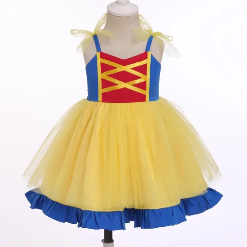 Vista 3 de IDOPIP Baby Girls Halloween Tutu Dress Shiny Spider Bat Princess Birthday Party Dresses Ruffle Tulle Bowknot Dress up Costume