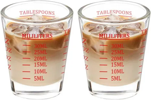 Vista 10 de Vasos de chupito, vaso medidor, líquido pesado, copa de vino, vaso de chupito de expreso, 1.5 onzas/1.5 fl oz (paquete de 0.1 - 1.5 fl oz)
