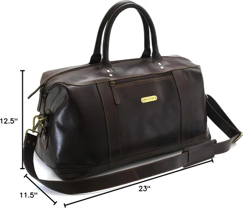 Vista 11 de Style N Craft Overnight, Contemporary Weekend Travel Leather Duffle Bag