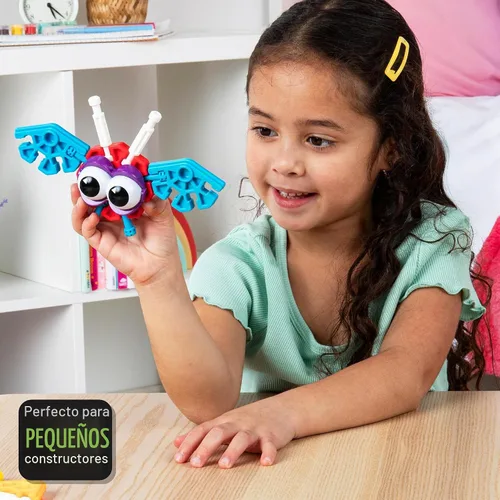 Vista 4 de KID K'NEX - Juego de constructores en ciernes, 100 piezas, construcción STEM preescolar, juego de construcción para niños, juego creativo