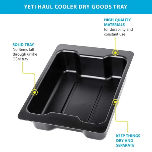 Vista 7 de Bandeja de plástico sólido para enfriador Yeti Tundra Haul, negro, 12