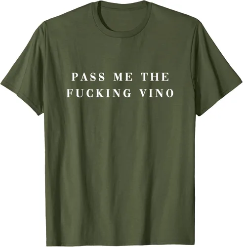 Vista 32 de Pásame el maldito Vino. Camiseta divertida con texto en inglés «Wine nice lettering AM PM Fun»