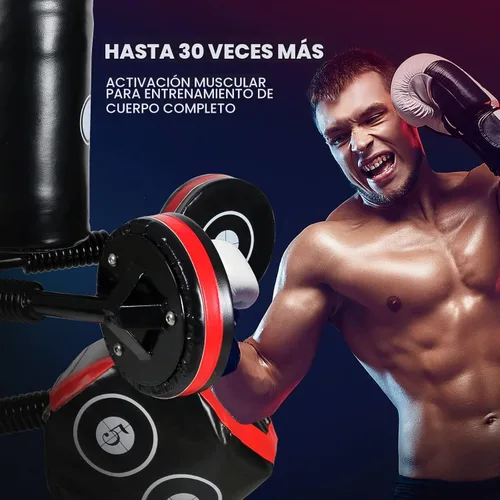 Vista 4 de Objetivo de boxeo de velocidad de combate multipunto, columnas de objetivo de práctica Barra de velocidad de absorción de impactos de rebote