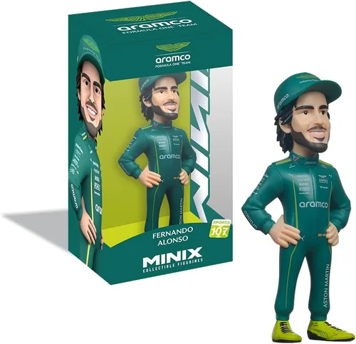 Vista 2 de MINIX Fernando Alonso Modelo – Figura de acción coleccionable de 4.7 in Rango de iconos deportivos Fórmula 1 para fans