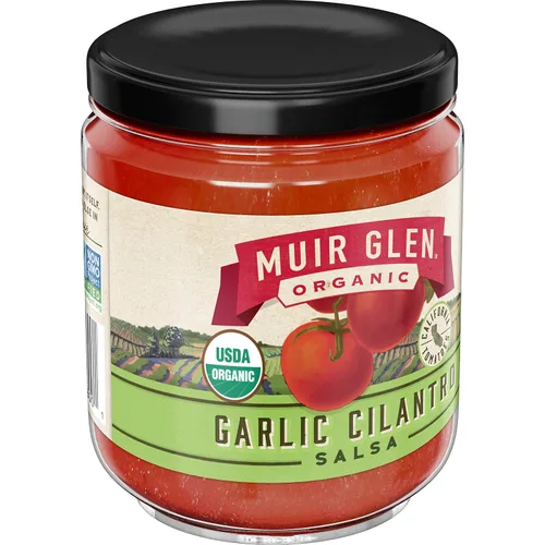Vista 5 de Muir Glen Salsa orgánica de cilantro de ajo, 16 onzas