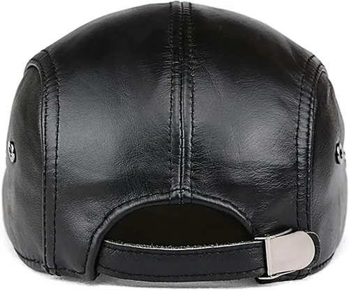 Vista 6 de Gorra de cuero genuino para hombre, diseño de taxista de golf, pesca, sombrero de periódico, regalo para papá, marido, novio, 7-7 58