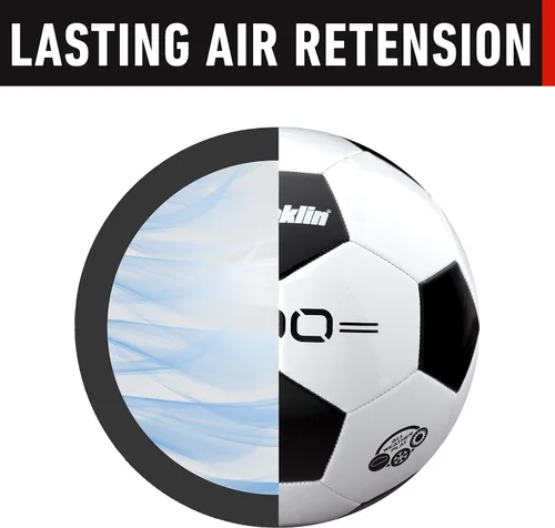 Vista 2 de Franklin Sports Balones de fútbol - Jóvenes y adultos - Tallas 3, 4 y 5 - Paquetes individuales y a granel - Blanco y negro