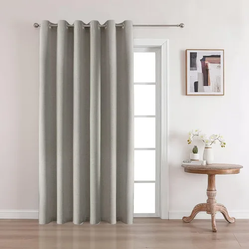 Vista 24 de CUCRAF - Juego de 2 paneles de cortinas de ventana con oscurecimiento total del 100%, de 54 pulgadas de largo, con aspecto de lino falso, cortinas