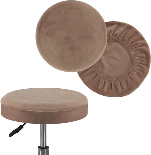 Vista 15 de Turquoize Paquete de 2 Fundas para Taburetes de Bar Fundas Redondas para Taburetes con Bandas Elásticas Fundas de Asiento de Taburete de Bar Funda