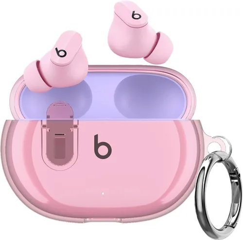 Vista 14 de Olytop para Beats Studio Buds/Buds + Funda Transparente con Cerradura 2021/2023, Funda Protectora de TPU Suave Transparente con Kit de Limpieza