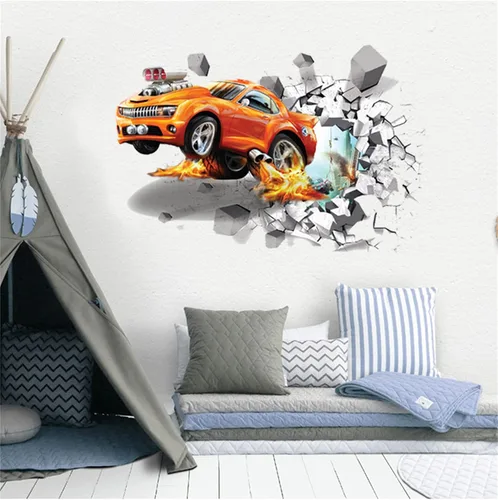 Vista 8 de Calcomanías dinámicas de pared para automóvil, calcomanías de pared 3D, 19.6 x 27.5 pulgadas