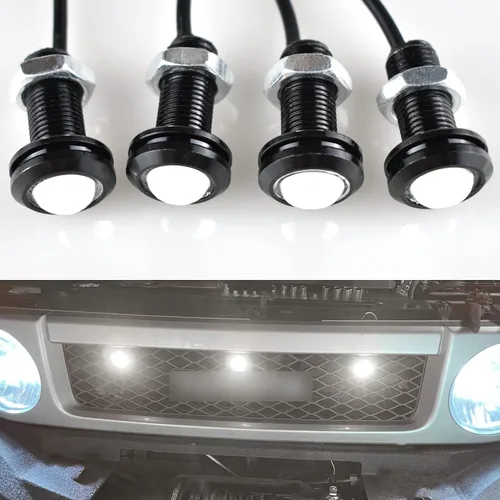 Vista 9 de Boigoo Kit de Luces Marcadoras Universales de 12V para Parrilla Delantera con Lente de Proyector, Montaje con Pernos, Compatible con Parrilla
