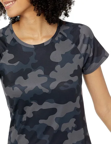 Vista 4 de Tienda Essentials Camiseta Tech Stretch de manga casquillo para mujer, paquete de 2