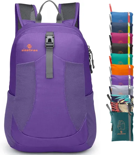 Vista 10 de Sinotron - Mochila de senderismo ligera y plegable de 22 l, mochila pequeña de senderismo, mochila de día para mujeres, hombres, viajes, camping
