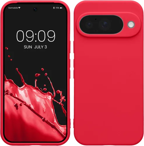 Vista 223 de kwmobile Funda compatible con Google Pixel 9 - Funda protectora delgada de TPU para teléfono - Acabado mate suave - Piedra antigua