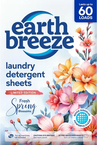 Vista 9 de Earth Breeze Hojas de detergente para ropa calmante lavanda 60 cargas