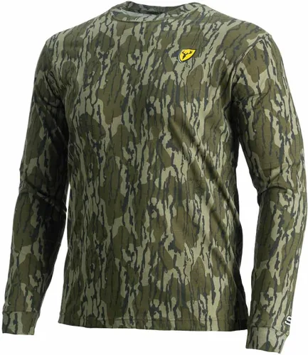 Vista 2 de SCENTBLOCKER Scent Blocker Camisa de manga larga ligera de algodón fusionado, ropa de caza camuflada Mossy Oak Bottomland Original