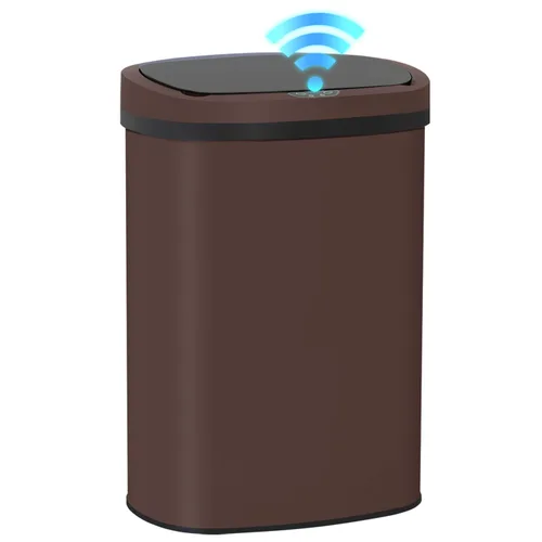 Vista 19 de BestOffice Papelera de 13 galones con tapa Papelera automática sin contacto Control de olores Diseño ovalado moderno Fácil de limpiar