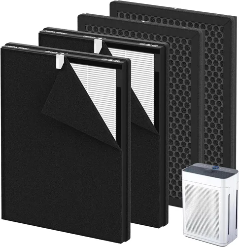 Vista 9 de Paquete de 2 filtros de repuesto K2 compatibles con el purificador de aire LUNINO K2, filtros de doble cara para el hogar y habitación grande