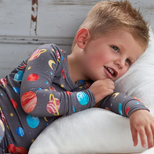 Vista 5 de Gerber Pijama unisex de 2 piezas para bebé y niño pequeño, con viscosa hecha de eucalipto