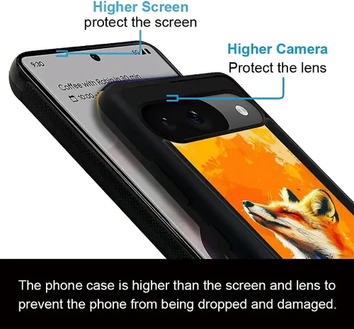 Vista 1273 de Compatible con Google Pixel 4A 5G Mobile Case Creative Acrylic Panel trasero Silicona Protección Grip especialmente diseñado para Google Pixel 4A 5G