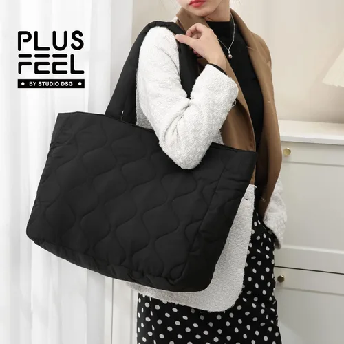 Vista 6 de Plusfeel Bolsa grande acolchada para mujer, bolsa acolchada y acolchada