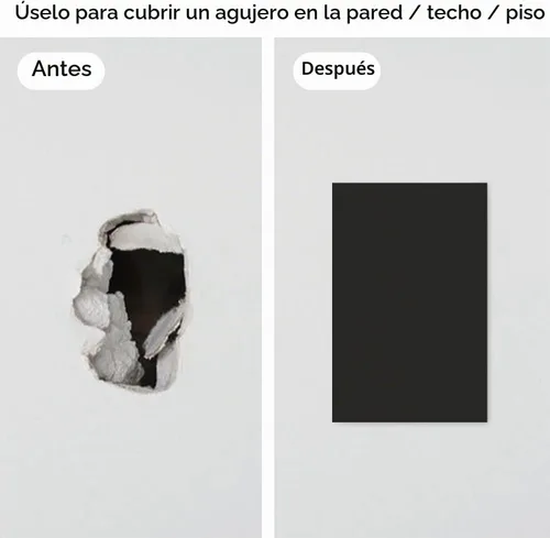 Vista 3 de Rubber Bond Placa de Goma Autoadhesiva para Toma de Pared, Paquete de 5 Unidades – Parche de Agujero para Paneles de Yeso Fácil de Aplicar Despegar