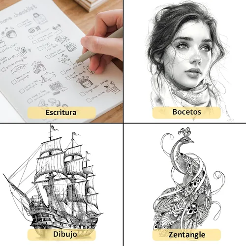 Vista 5 de 12+1 Bolígrafos de Línea Fina para Dibujo Artístico, Juego de Tinta Pigmento Negra Impermeable para Artistas, Bocetos, Manga, Acuarela, Caligrafía