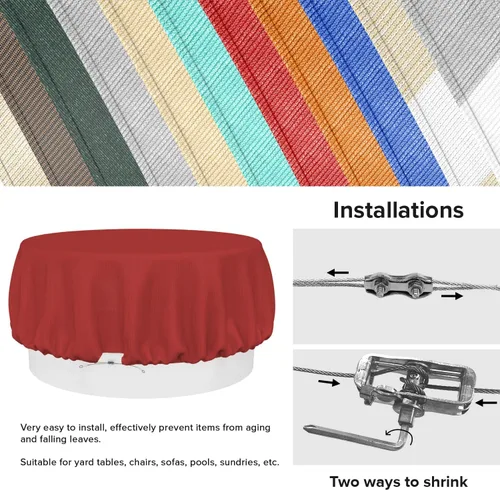 Vista 44 de Fundas para muebles de patio, impermeables, resistentes a los rayos UV, resistentes a los rayos UV, para exteriores, mesa redonda y rectangular