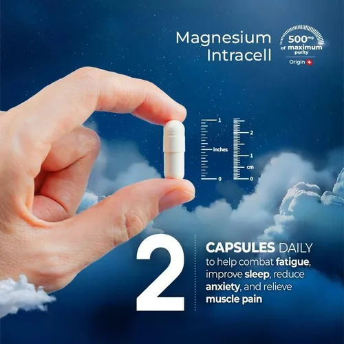 Vista 6 de INTRACELL de Magnesio Premium - 500 mg - 120 Cápsulas (Paquete de 2)
