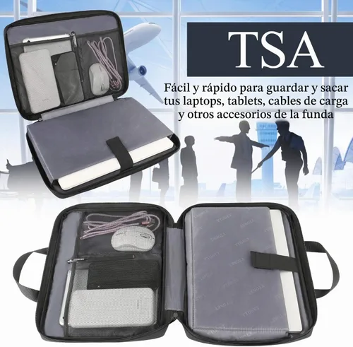 Vista 4 de Ytonet Funda profesional para transportar laptop de 13 a 13.3 pulgadas, delgada, con asas, resistente al agua, compatible con laptops MacBook Air