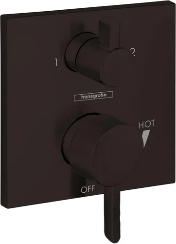 Vista 9 de hansgrohe Ecostat Válvula de presión de balance moderno para ducha con desviador en cromo, 15862001