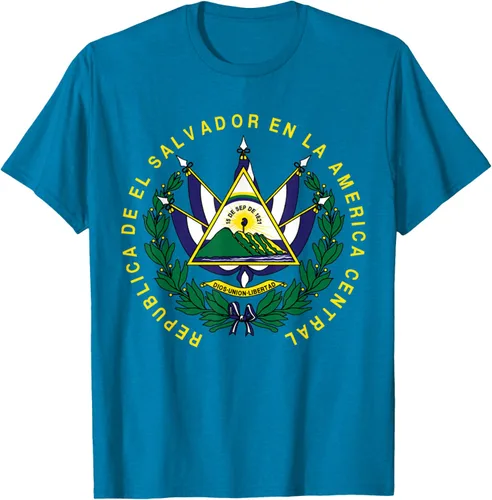 Vista 7 de amdesco Salvador Camisa, salvadoran Escudo de armas playera, mujer L, Blanco